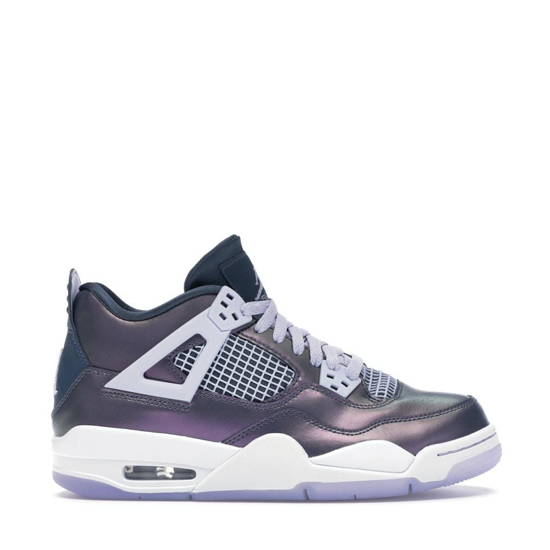篮球鞋 2020新款air jordan 4 monsoon blue aj4 变色龙 电光紫 篮球
