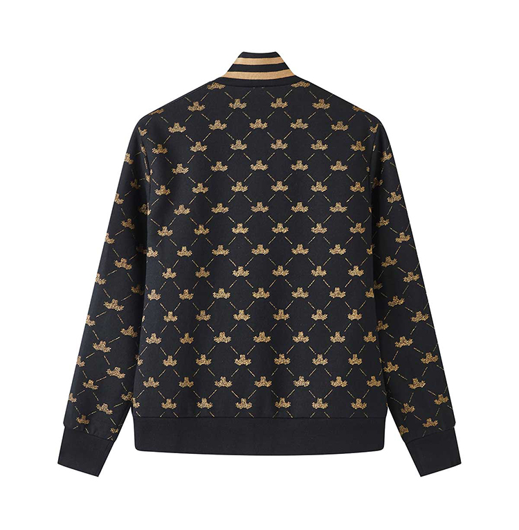 creazioni/克莱切尼 20秋冬新品 百搭 男性 时尚拉链闭合金线青蛙提花