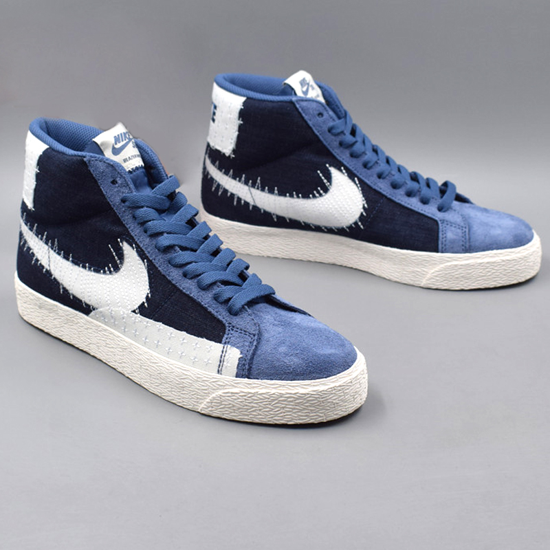 nike/耐克 20年秋季 男款 sb blazer mid sashiko 刺绣 大钩子 中帮