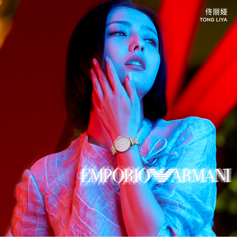 Emporio Armani/安普里奥阿玛尼 阿玛尼手表女士满天星贝母圆盘钢带石英手表 AR1908