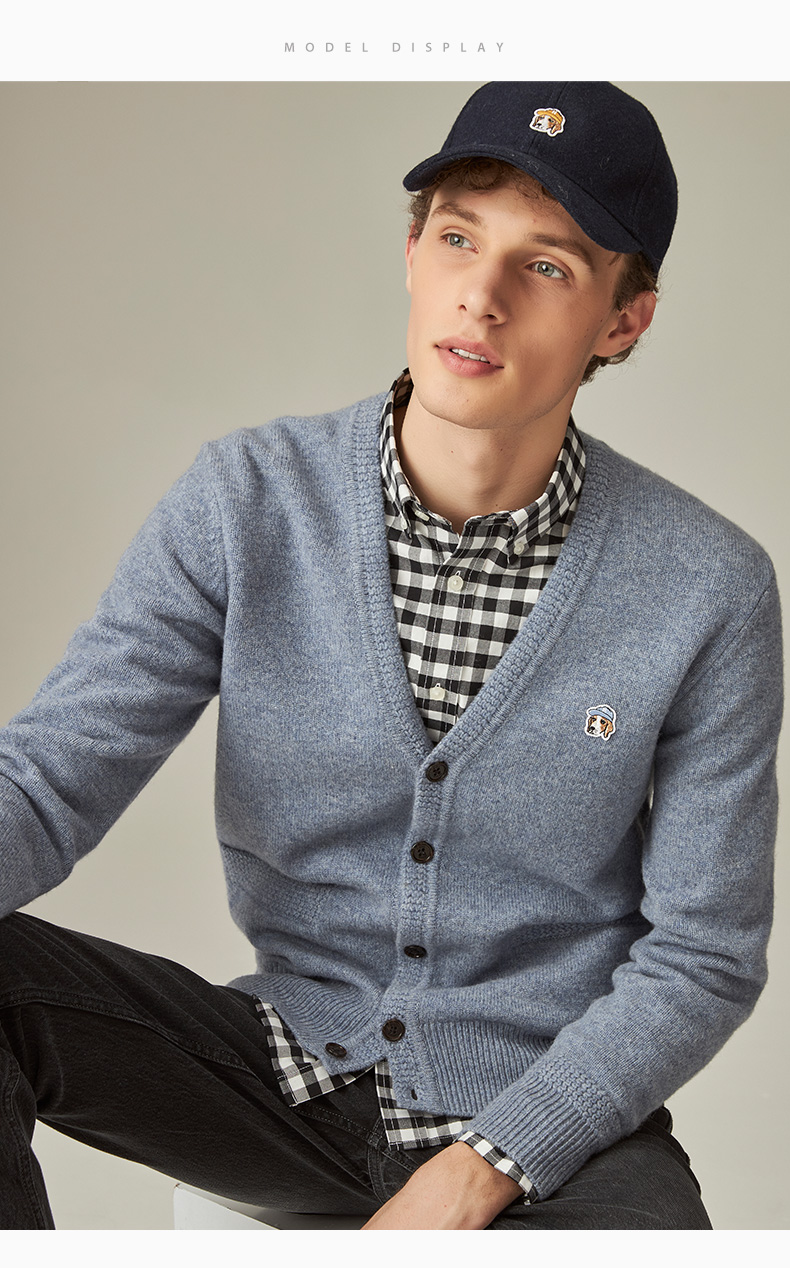 【phiz系列】hazzys/哈吉斯 2020新款秋冬男士针织衫/毛衣趣味学院风