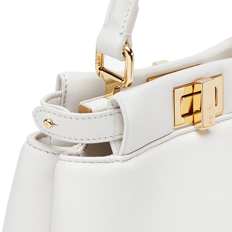 【包税】fendi/芬迪 2020秋冬新款peekaboo iconic系列 白色纳帕皮