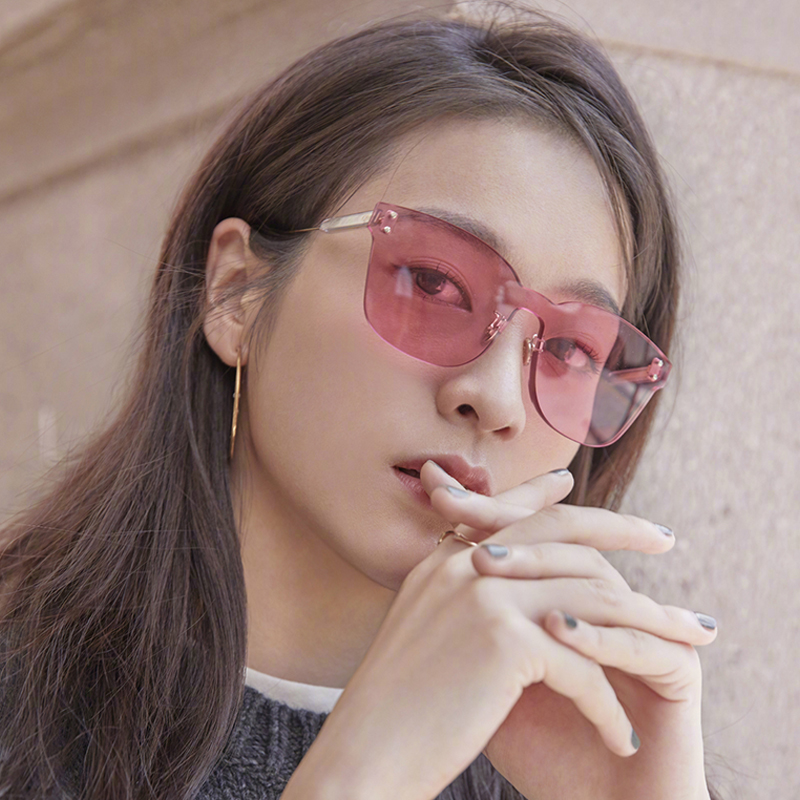 dior/迪奥 张雪迎 明星同款 个性 摩登 糖果色 镜片 无框 男女款 太阳