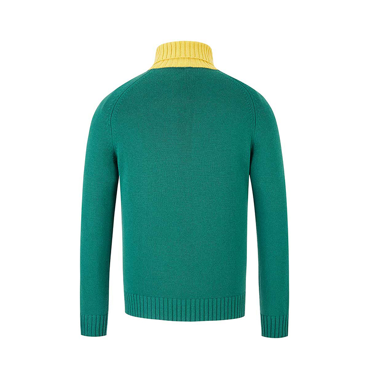 creazioni/克莱切尼 20秋冬新品 百搭 男性 潮流时尚拼色字母印花高领