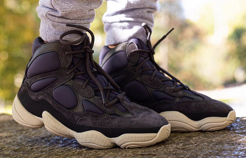 adidas阿迪达斯 跑步鞋 yeezy 500 high slate 黑曜石 侃爷 椰子高帮