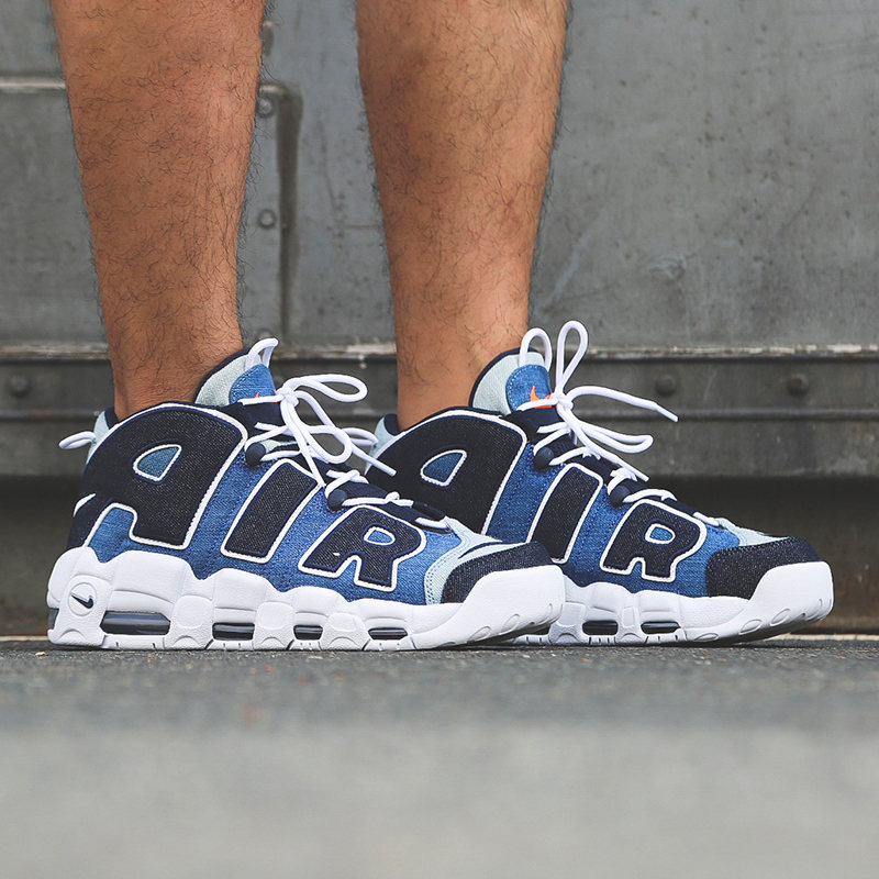 nike/耐克 篮球鞋 air more uptempo 皮蓬 大air 牛仔蓝 丹宁 男女