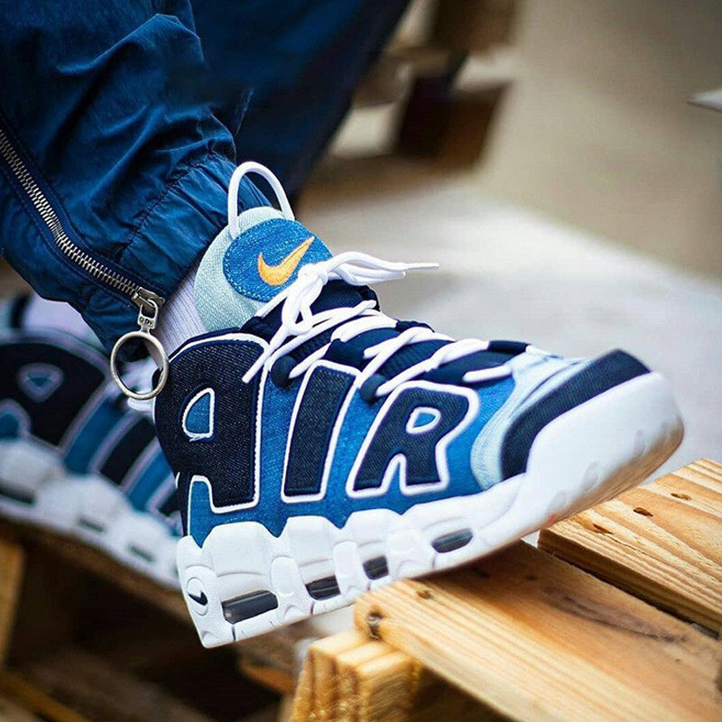 nike/耐克 篮球鞋 air more uptempo 皮蓬 大air 牛仔蓝 丹宁 男女