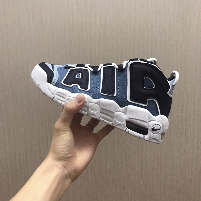 nike/耐克 篮球鞋 air more uptempo 皮蓬 大air 牛仔蓝 丹宁 男女