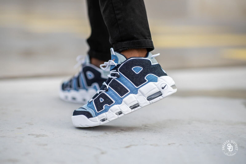 nike/耐克 篮球鞋 air more uptempo 皮蓬 大air 牛仔蓝 丹宁 男女