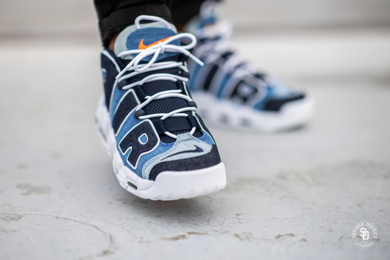 nike/耐克 篮球鞋 air more uptempo 皮蓬 大air 牛仔蓝 丹宁 男女