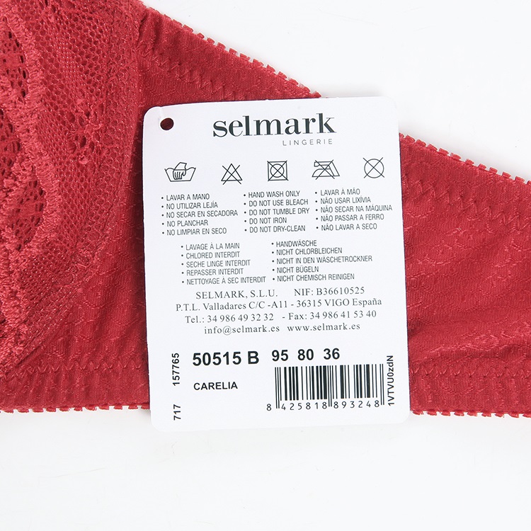 SELMARK/赛马可 新款欧洲进口西班牙百搭透气舒适轻中厚杯文胸内衣 女士文胸50515