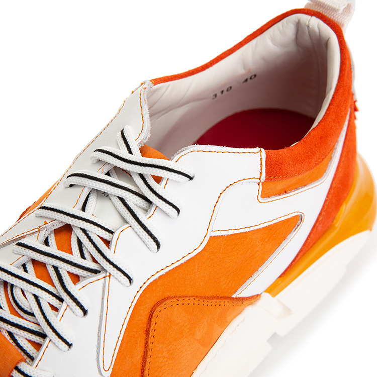 mackenzie/安德鲁·麦肯锡amk橙红拼色时尚潮流百搭男士休闲运动鞋