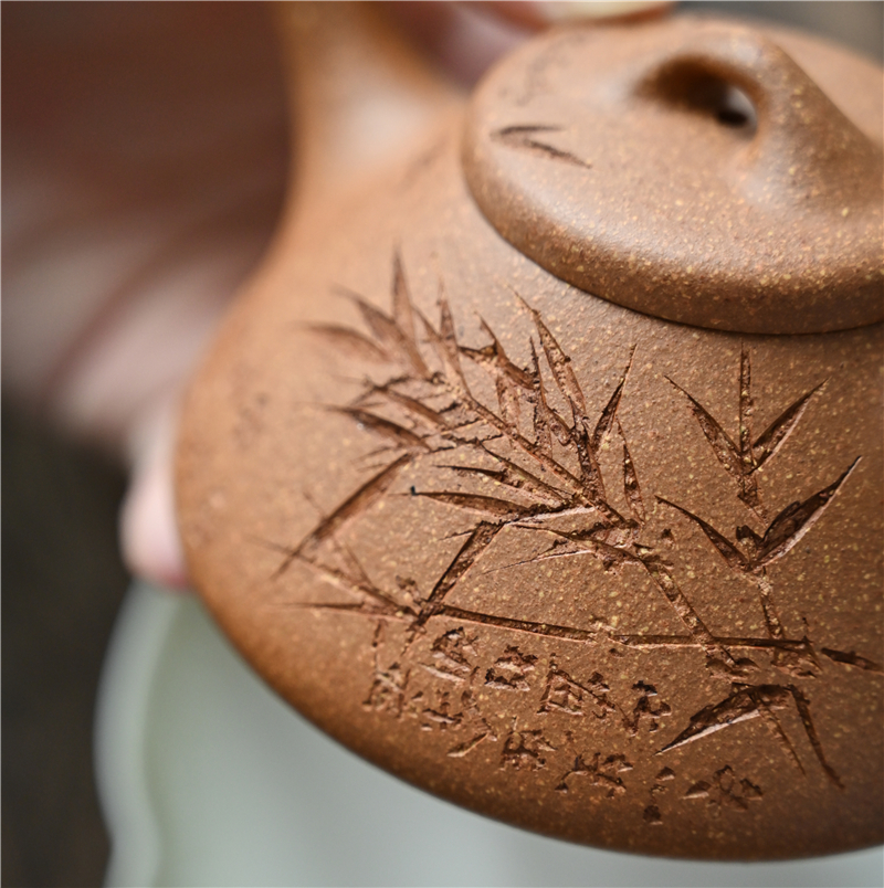 fanj/梵匠 『子冶石瓢』 宜兴紫砂壶茶具茶壶黄降坡泥紫砂器 200cc