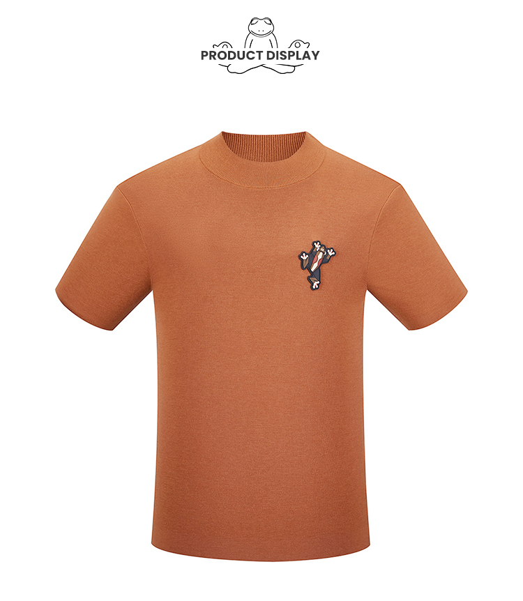 creazioni/克莱切尼 20秋冬新品 百搭 男性 简约时尚纯色圆领针织短袖