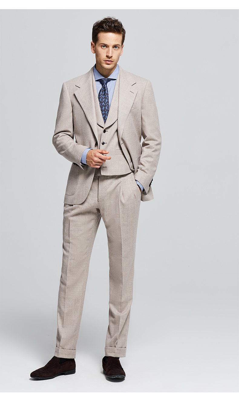 by creations lite/柏品 美利奴羊毛单西 法兰绒商务正装西装外套