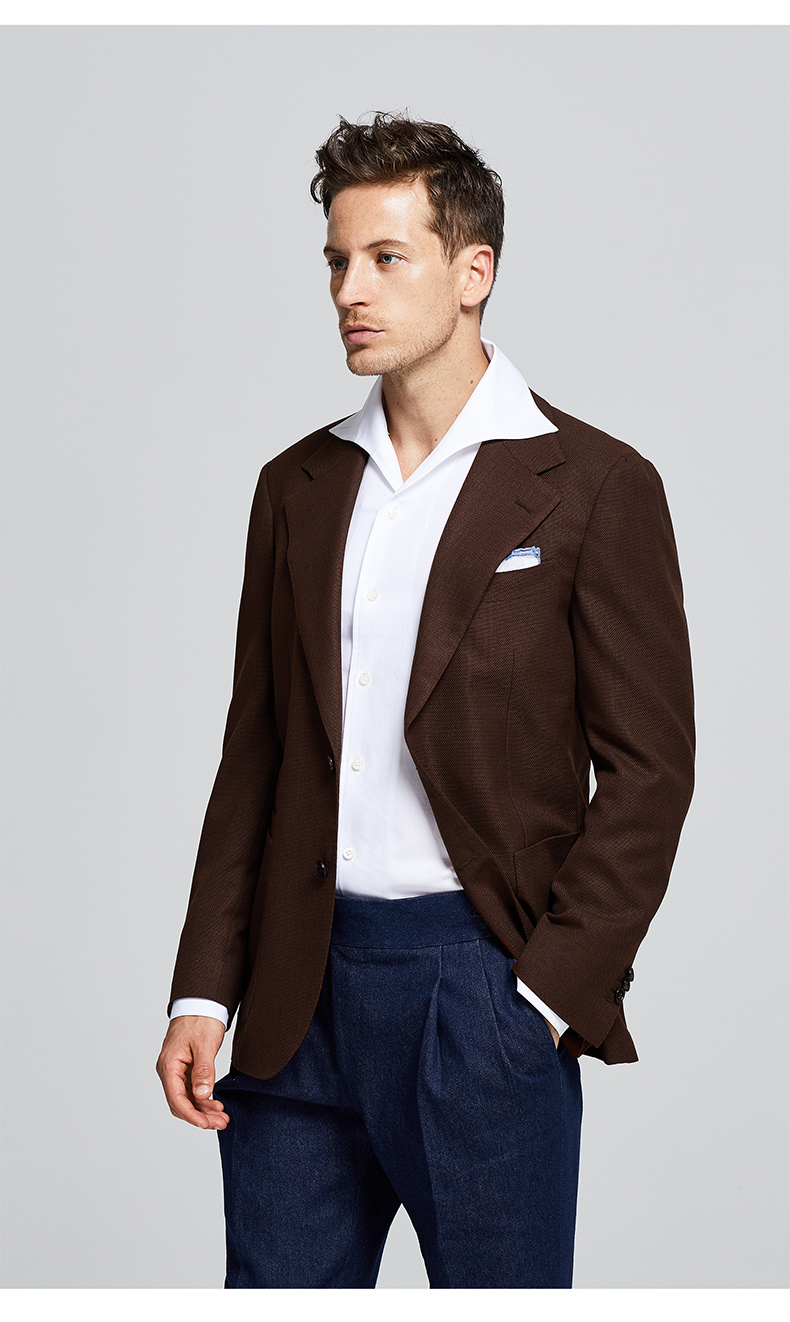 by creations lite/柏品 美利奴纯羊毛单西 复古商务正装西装外套