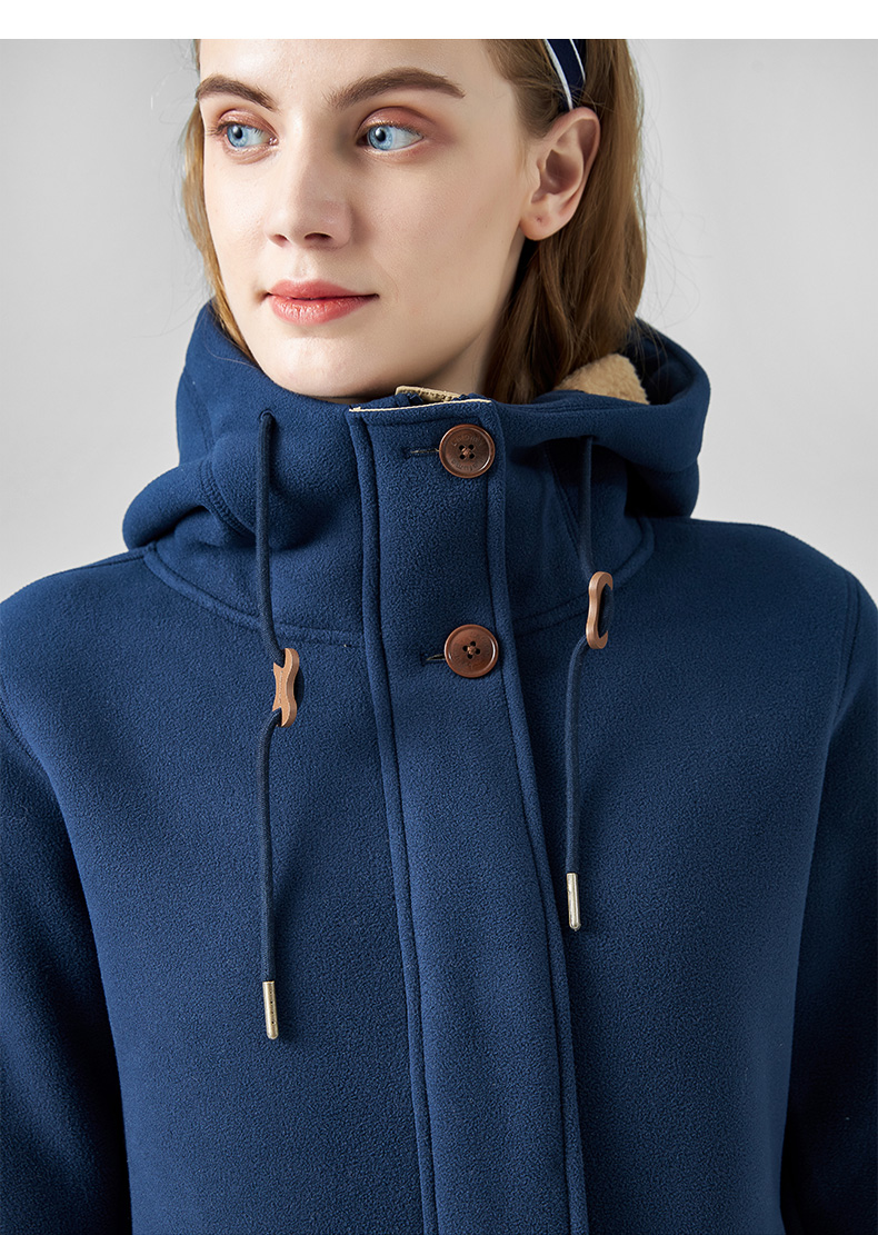 lafuma乐飞叶户外抓绒衣女开衫外套保暖衣女加厚加绒lfja0cr62