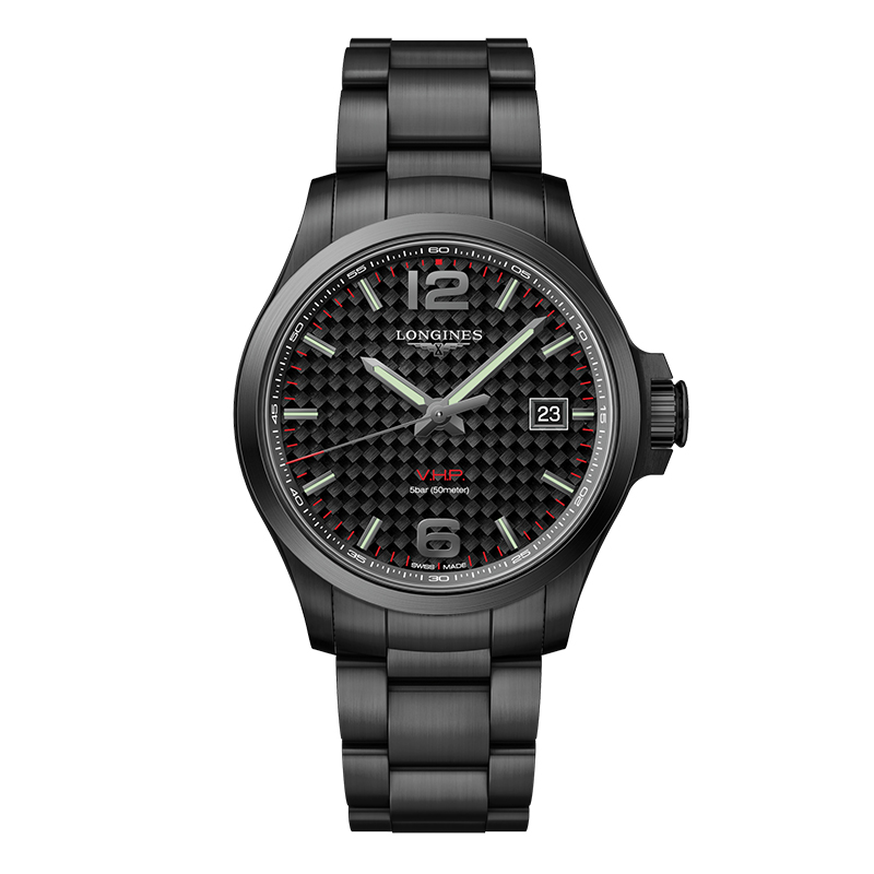 【包税】预定款1个月 longines/浪琴 康卡斯vhp系列 石英表黑色pvd