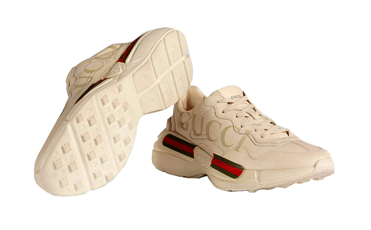 gucci/古驰 rhyton系列男士gucci标识皮革运动鞋 500877