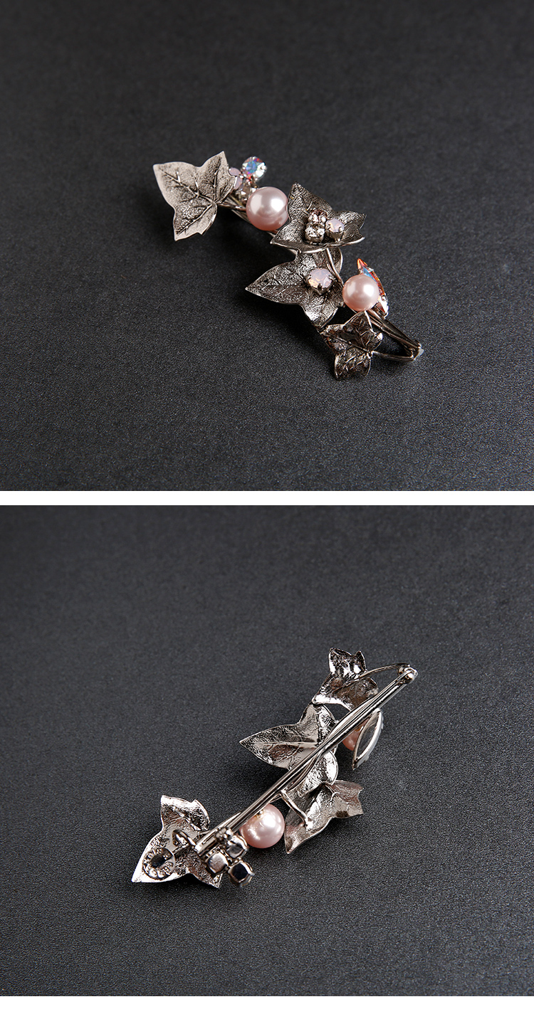 法国时尚配饰 藤蔓系列 常春藤复古珍珠优雅手工胸针 送礼 香奈儿设计