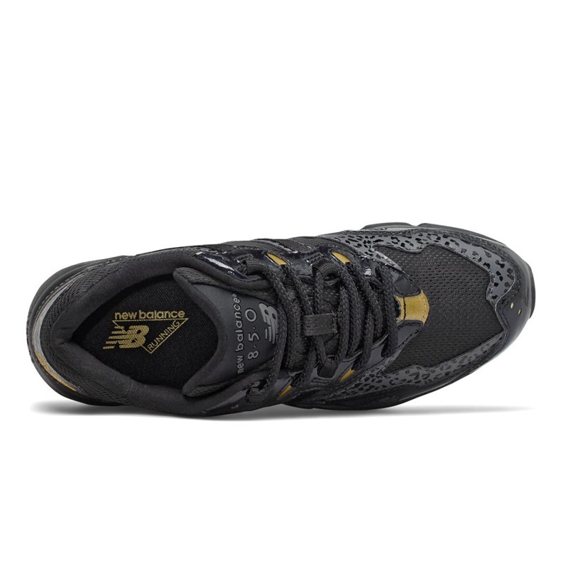 new balance 850系列 黑色系拼金色 豹纹款 女士休闲运动鞋 wl850bdd