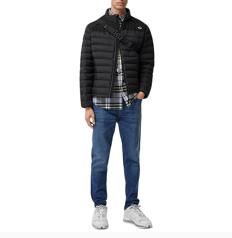 burberry/博柏利 男士 服装 20秋冬 黑色尼龙男士羽绒服