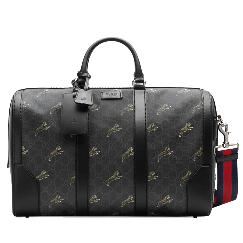 【gucci古驰 旅行包】【包税】gucci/古驰 19早秋新款男士黑色帆布