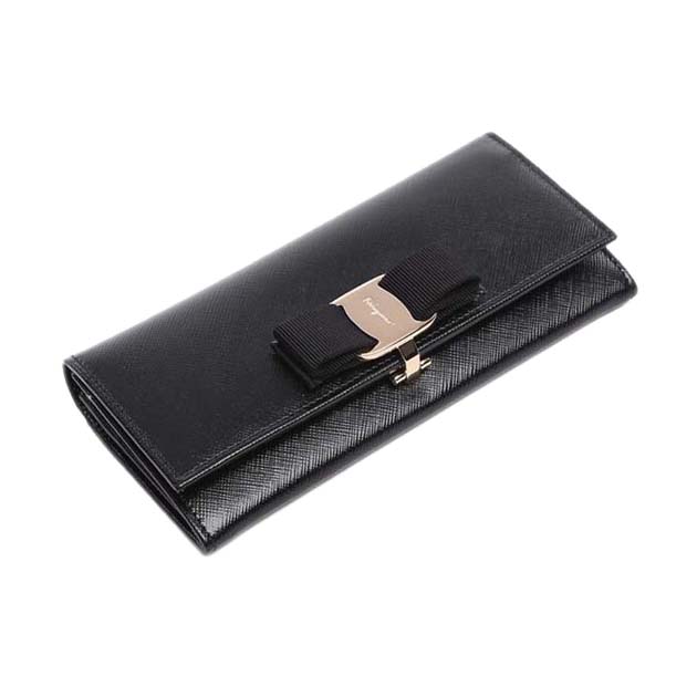 salvatore ferragamo/菲拉格慕 女士牛皮织带蝴蝶结装饰钱包卡包 22b