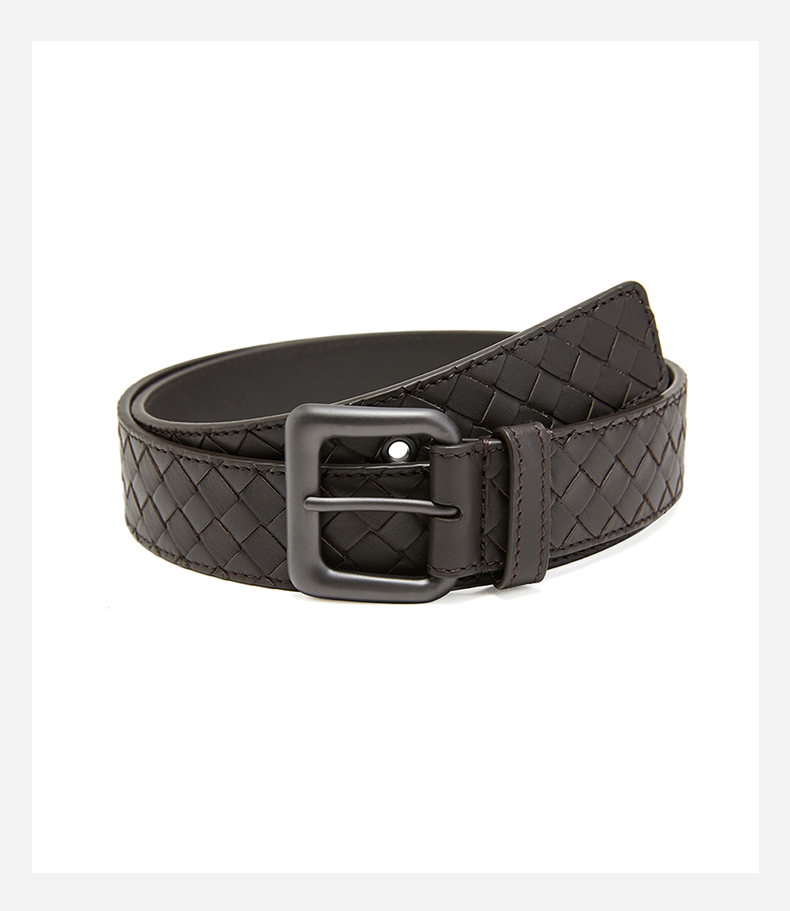 bottega veneta/葆蝶家男士牛皮编织腰带 271932 dx