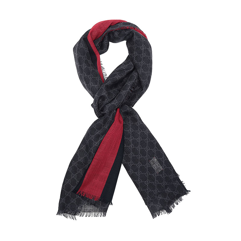 【出游必备 现货秒发】gucci/古驰 男士羊毛围巾 497915 4g200