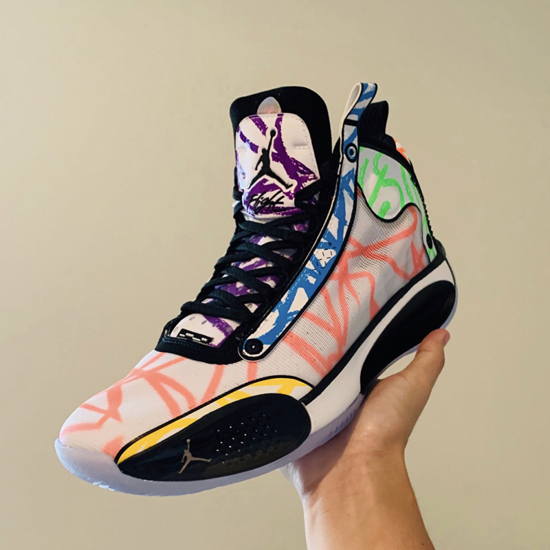 zion williamson x air jordan 34 aj34 锡安 威廉姆斯 联名 蜡笔涂鸦