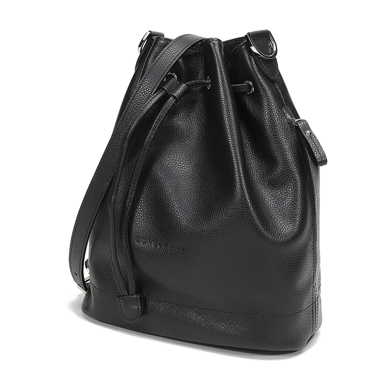 longchamp/珑骧 女士le foulonne系列牛皮水桶包单肩斜挎包中号 10062