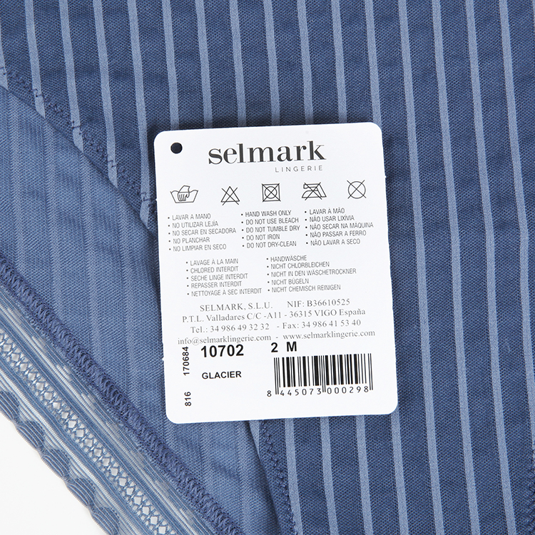 SELMARK/赛马可  欧洲进口透气无海绵垫文胸 比基尼型内裤套装 女士内衣套装 1071102