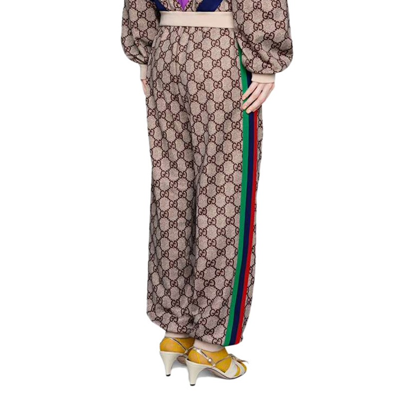 gucci/古驰 双g图案印花慢跑老花女士休闲裤长裤宽松裤