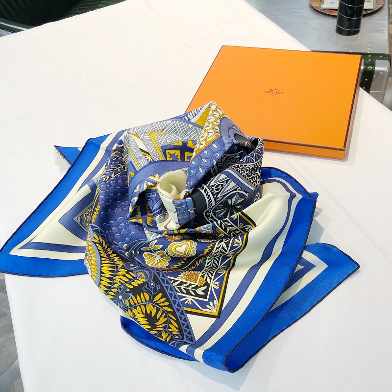 hermes/爱马仕90*90 丝巾 方巾 多种款式颜色