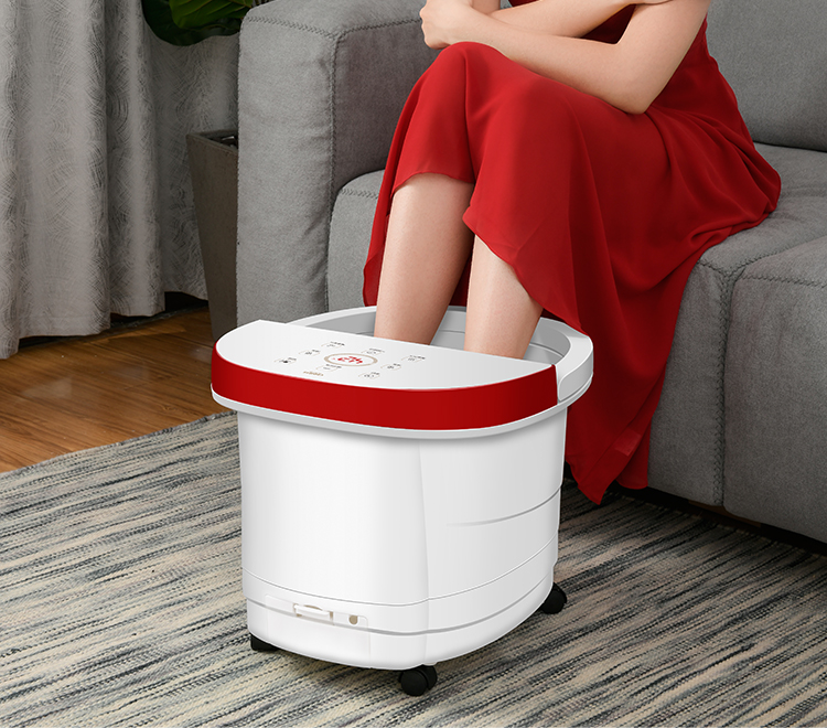 全自动智能加热泡脚桶 恒温按摩足疗器设计师款 cloris-f621【官方