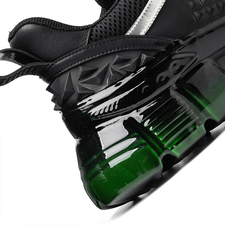 sze/sze 牛皮拼接 男士时尚超轻淋胶工艺厚底休闲鞋运动鞋