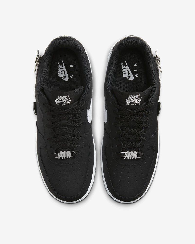 nike/耐克 休闲鞋 2020秋冬新款 air force 1 af1拉链换钩 解构 黑白