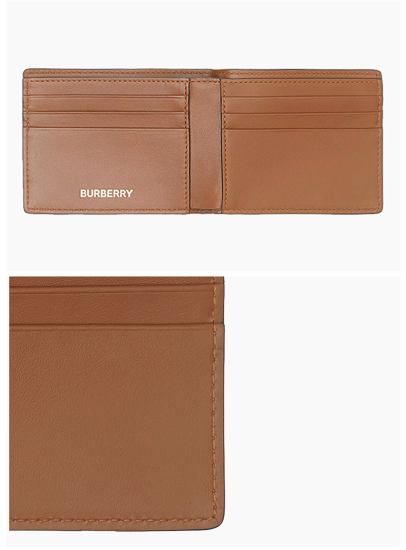 burberry/博柏利 钱包21春夏新款男士棕色tb标识帆布折叠钱夹钱包