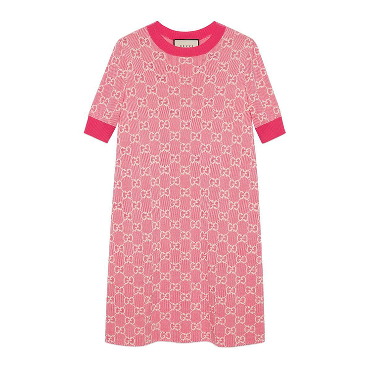 gucci/古驰 gg羊毛混纺珠地棉短款女士连衣裙629464xkbhq