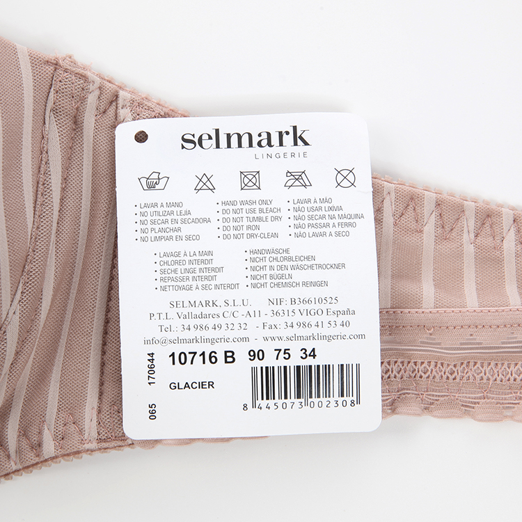 SELMARK/赛马可  欧洲进口防滑落可拆除肩带文胸比基尼型内裤套装 女士内衣套装1071602