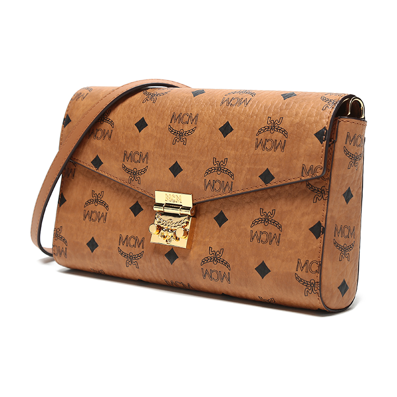 【现货秒发】mcm/mcm 女士millie系列人造革单肩斜挎包手拿包中号