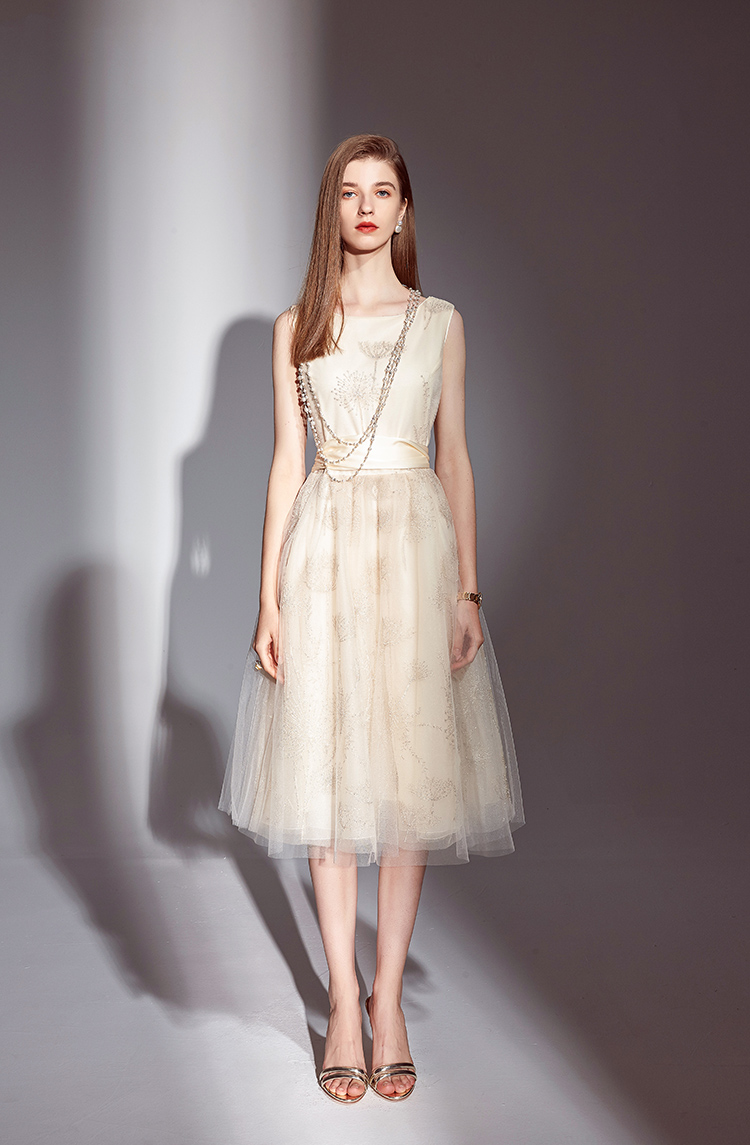 adoritz/阿朵丽兹 蒲公英刺绣网纱小仙女连衣裙伞裙贵族少女公主 21