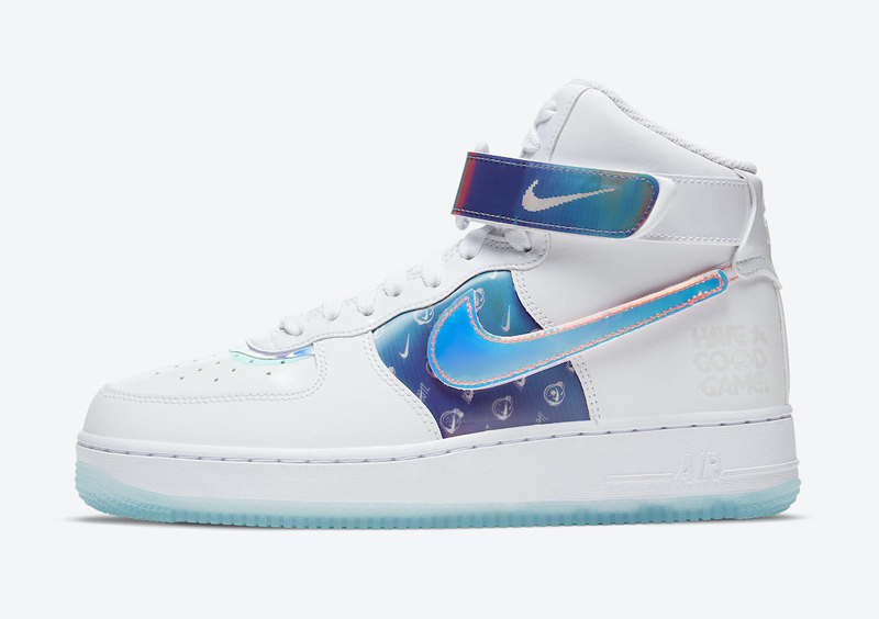 nike/耐克 air force 1 high 女款 af1 白镭射 空军一号 水晶底 高帮