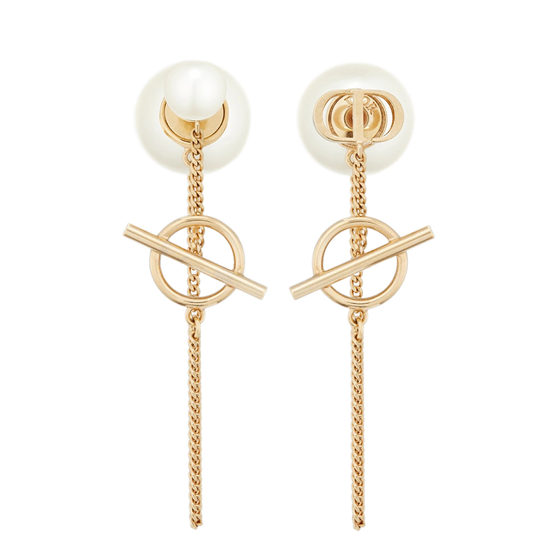 【包税】dior/迪奥 2020春夏新款dior tribales 女士cd挂坠珍珠耳环 e