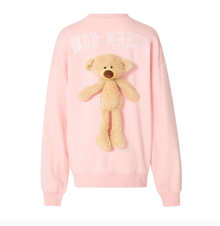 marzo 【吴宣仪同款】21春夏 女装 服饰 立体小熊棉质时尚潮流 女卫衣