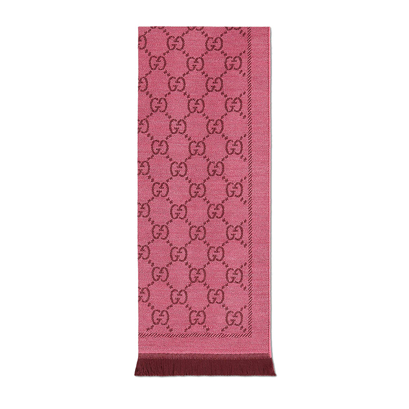 【包税】gucci/古驰 新款石墨粉色gg羊毛围巾 (多色可选)