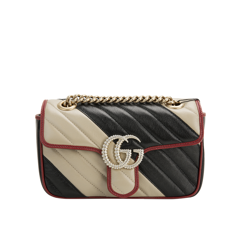 【國內現貨】【20秋冬新品】gucci/古馳牛皮革材質經典款女士單肩包斜