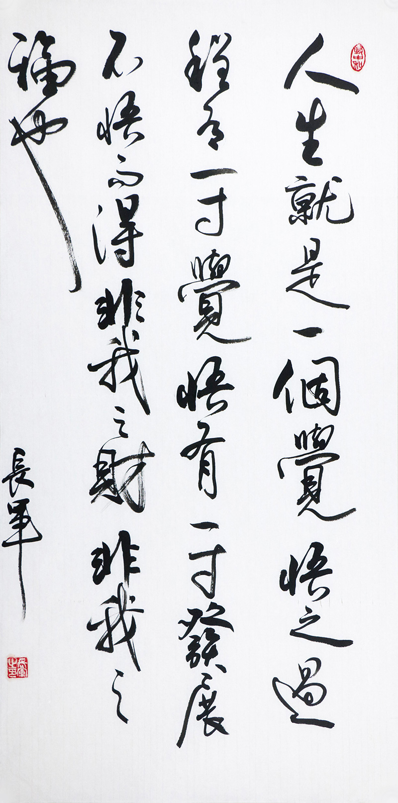 特价秒杀/余长军书法《觉悟》50x100cm/书法文字