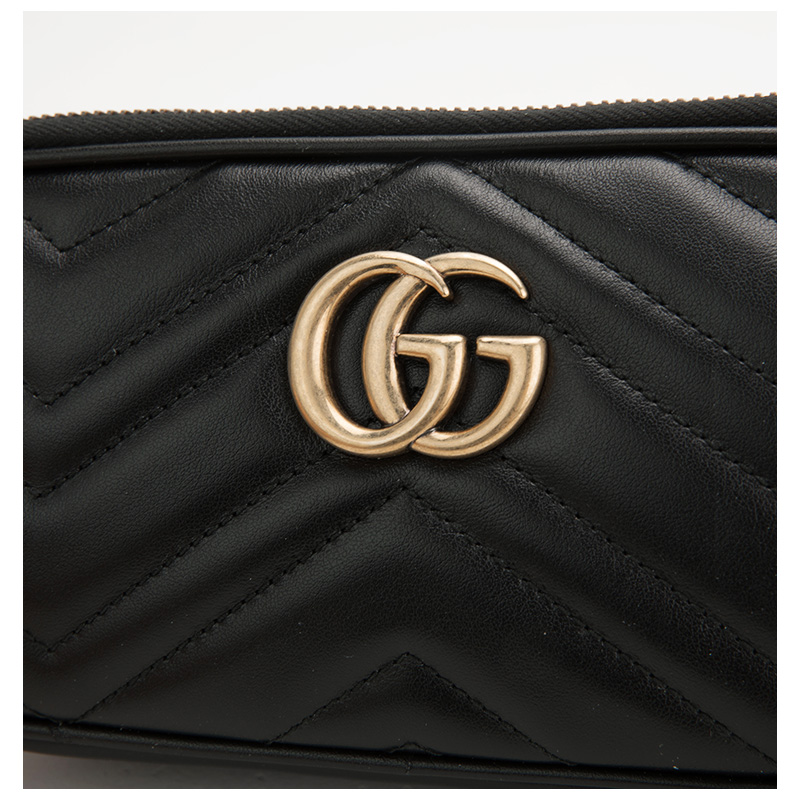【20秋冬新品】gucci/古驰 牛皮革材质经典双g品牌logo设计女士单肩包